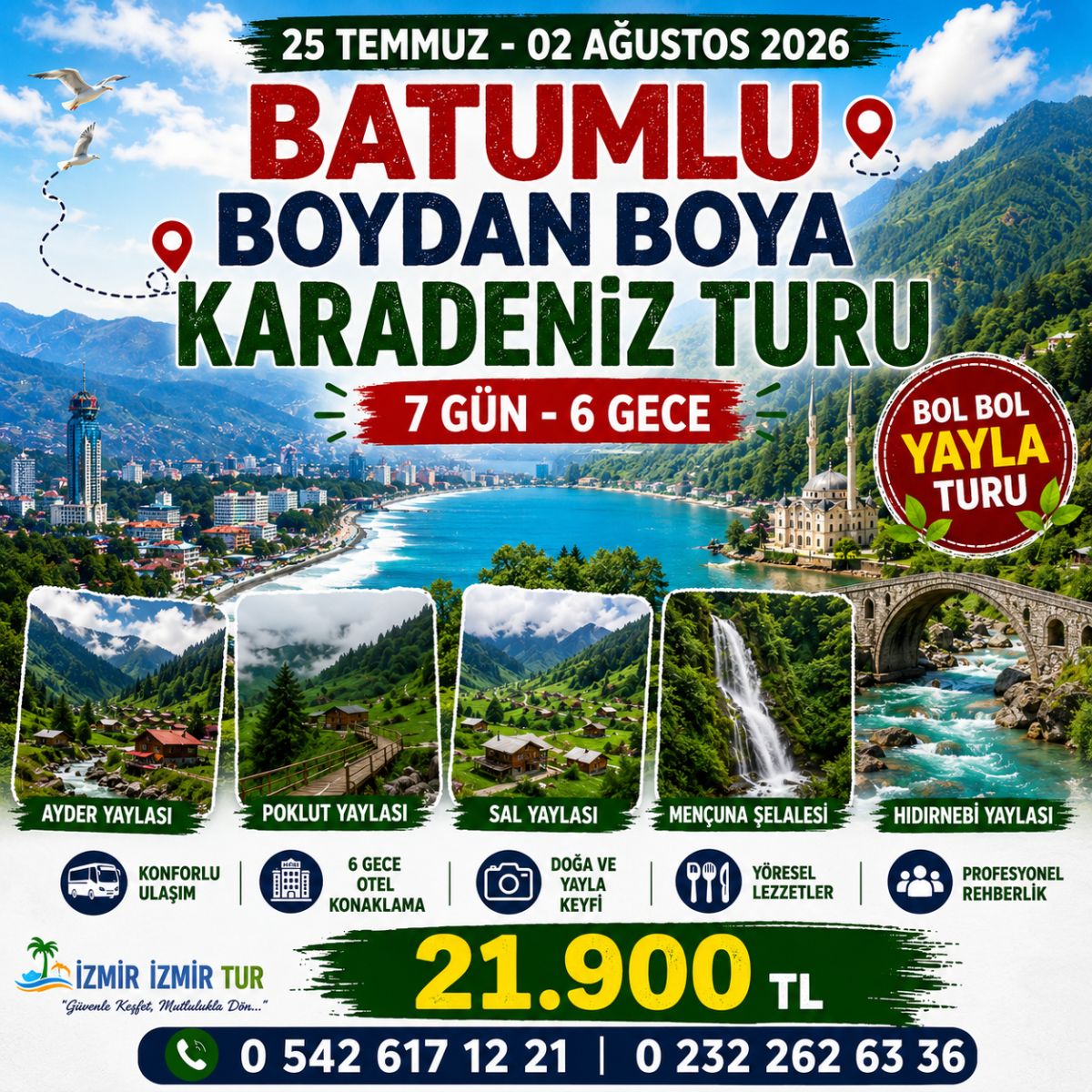 İzmir Çıkışlı Boydan Boya Karadeniz Turu
